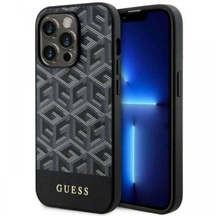 Guess Husa GCube Stripes MagSafe iPhone 14 Pro Max Roz Guess Husa GCube Stripes MagSafe iPhone 14 Pro Max Roz
