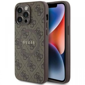 Guess Husa PU Leather 4G Colored Ring MagSafe iPhone 14 Pro Negru Guess Husa PU Leather 4G Colored Ring MagSafe iPhone 14 Pro Negru