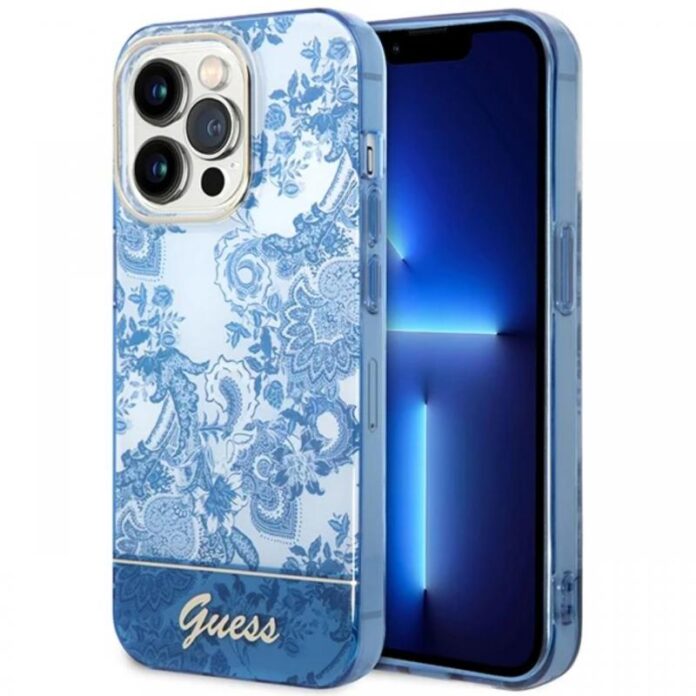 Guess Husa Porcelain Collection iPhone 14 Pro Maro Guess Husa Porcelain Collection iPhone 14 Pro Maro