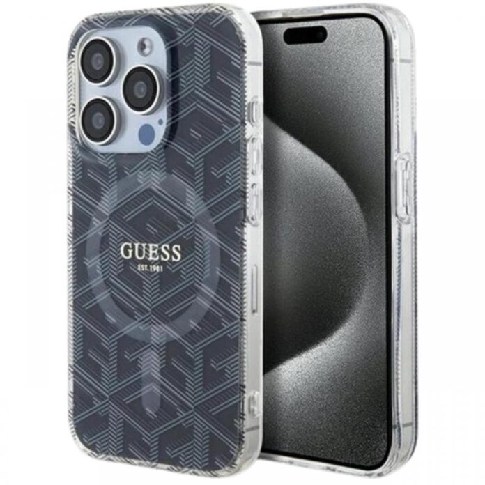 Guess Husa GCube MagSafe iPhone 15 Pro Roz Guess Husa GCube MagSafe iPhone 15 Pro Roz