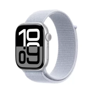 Smartwatch Apple Watch 10 GPS + Cellular 46mm Carcasa Silver Aluminium Bratara Blue Cloud Sport Loop Smartwatch Apple Watch 10 GPS + Cellular 46mm Carcasa Silver Aluminium Bratara Blue Cloud Sport Loop