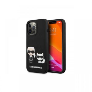 Husa iPhone 13 Pro Karl Lagerfeld Silicon Karl & Choupette Alb Husa iPhone 13 Pro Karl Lagerfeld Silicon Karl & Choupette Alb