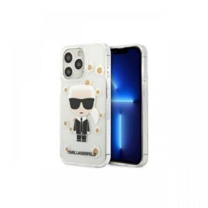 Husa iPhone 13 Pro Karl Lagerfeld Ikonik Flower Transparent Husa iPhone 13 Pro Karl Lagerfeld Ikonik Flower Transparent