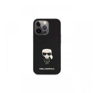 Husa iPhone 13 Pro Karl Lagerfeld Saffiano Ikonik Negru Husa iPhone 13 Pro Karl Lagerfeld Saffiano Ikonik Negru