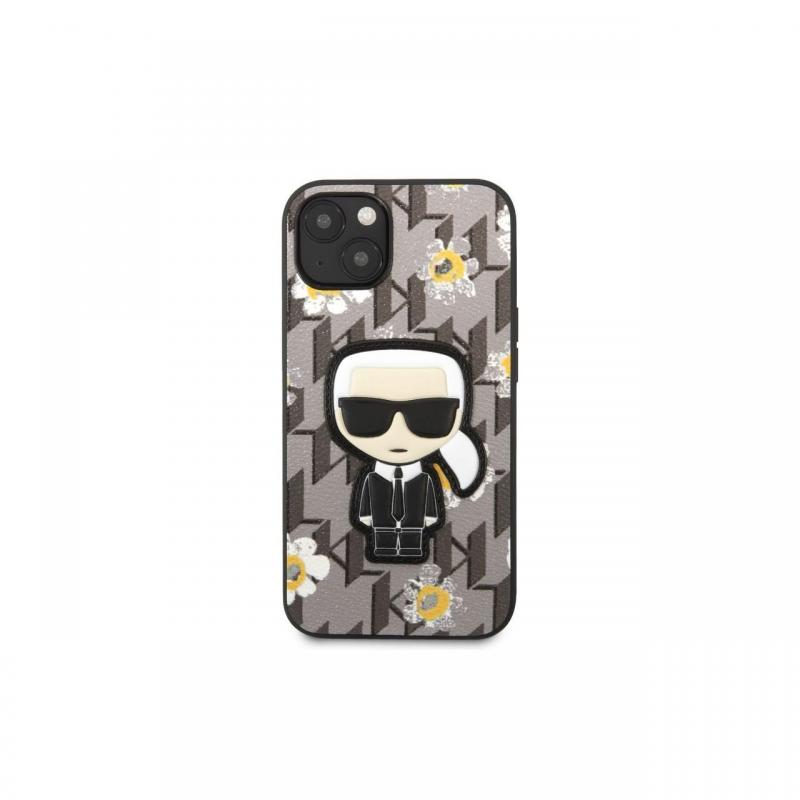 Husa iPhone 13 Karl Lagerfeld Ikonik Flower Gri Husa iPhone 13 Karl Lagerfeld Ikonik Flower Gri
