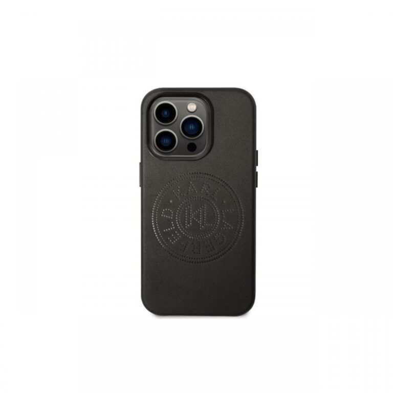 Husa iPhone 14 Pro Max Karl Lagerfeld PU Leather Perforated Logo Black