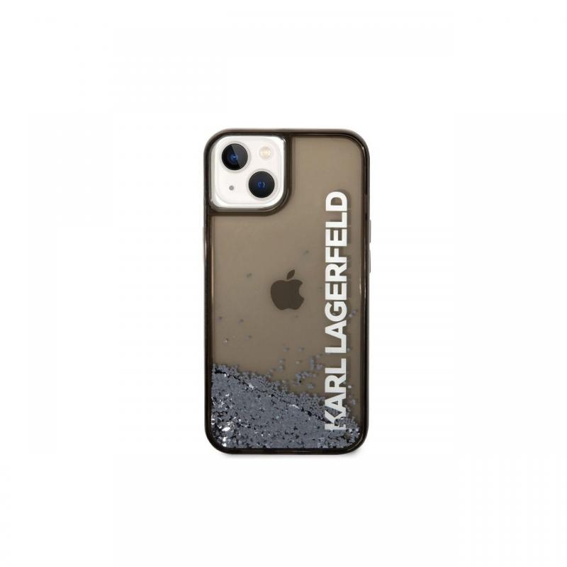 Husa iPhone 14 Plus Karl Lagerfeld Translucent Liquid Glitter Black Husa iPhone 14 Plus Karl Lagerfeld Translucent Liquid Glitter Black