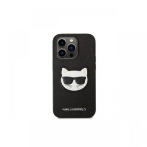 Husa iPhone 14 Pro Karl Lagerfeld Saffiano Choupette Head Black Husa iPhone 14 Pro Karl Lagerfeld Saffiano Choupette Head Black