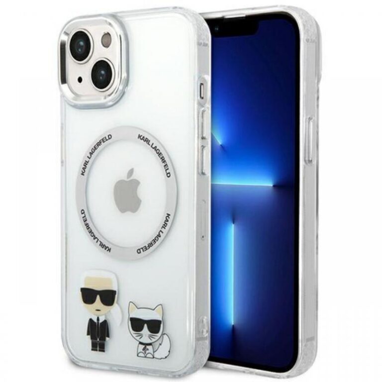 Karl Lagerfeld Husa MagSafe Karl & Choupette iPhone 14 Plus Transparent