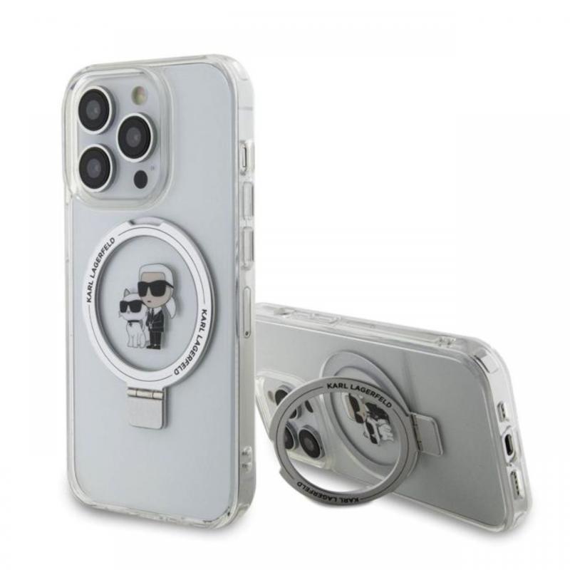 Karl Lagerfeld Husa Ringstand Karl & Choupette MagSafe iPhone 15 Pro Max Negru Karl Lagerfeld Husa Ringstand Karl & Choupette MagSafe iPhone 15 Pro Max Negru