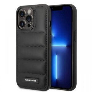 Karl Lagerfeld Husa Quilted Puffy Metal Logo iPhone 15 Pro Max Negru Karl Lagerfeld Husa Quilted Puffy Metal Logo iPhone 15 Pro Max Negru