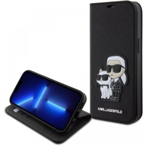 Karl Lagerfeld Husa Book PU Saffiano Karl & Choupette iPhone 15 Negru Karl Lagerfeld Husa Book PU Saffiano Karl & Choupette iPhone 15 Negru