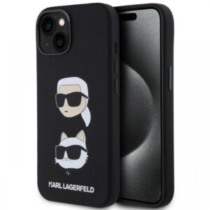 Karl Lagerfeld Husa Liquid Silicone Karl & Choupette Heads iPhone 15 Plus Negru Karl Lagerfeld Husa Liquid Silicone Karl & Choupette Heads iPhone 15 Plus Negru