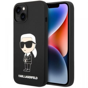 Karl Lagerfeld Husa Liquid Silicone Ikonik iPhone 15 Negru Karl Lagerfeld Husa Liquid Silicone Ikonik iPhone 15 Negru