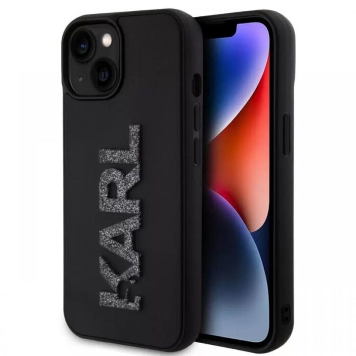 Karl Lagerfeld Husa 3D Rubber Glitter Logo Karl iPhone 15 Negru Karl Lagerfeld Husa 3D Rubber Glitter Logo Karl iPhone 15 Negru