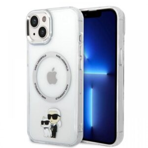 Karl Lagerfeld Husa MagSafe Karl & Choupette iPhone 15 Transparent Karl Lagerfeld Husa MagSafe Karl & Choupette iPhone 15 Transparent