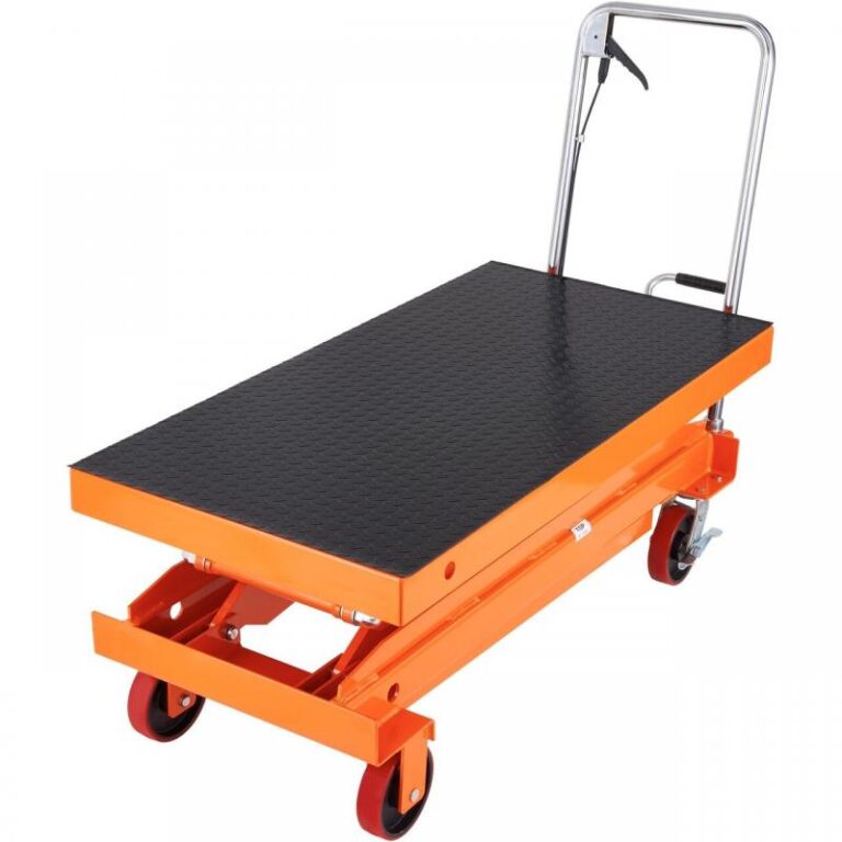 Carucior hidraulic cu platforma 120x 60 cm, Vevor max 800 kg, Inaltime ridicare 500 – 1500 mm