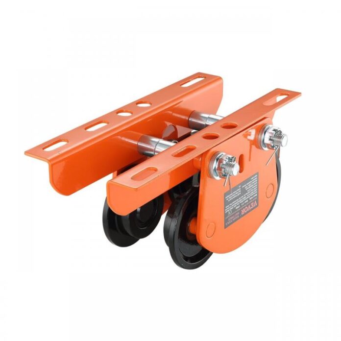 Carucior cu role pentru electropalan Vevor capacitate 1 Tona, latime reglabila 68-110 mm Carucior cu role pentru electropalan Vevor capacitate 1 Tona, latime reglabila 68-110 mm