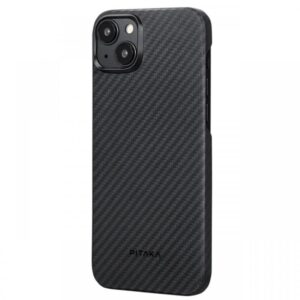 Pitaka Husa MagEZ 4 Aramida 1500D iPhone 15 Plus, MagSafe Negru / Gri Pitaka Husa MagEZ 4 Aramida 1500D iPhone 15 Plus, MagSafe Negru / Gri