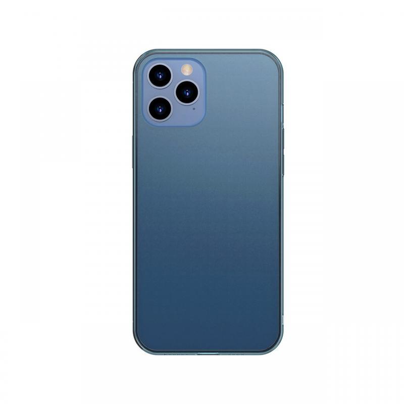 Husa iPhone 12 Pro Max Baseus Frosted Glass Protective Blue Husa iPhone 12 Pro Max Baseus Frosted Glass Protective Blue