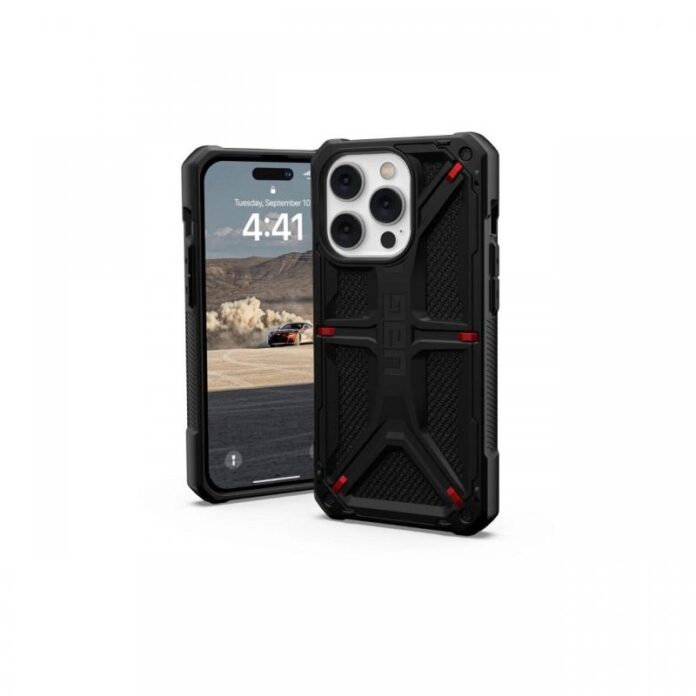 Husa iPhone 14 Pro UAG Monarch Series Kevlar Black, military drop tested Husa iPhone 14 Pro UAG Monarch Series Kevlar Black, military drop tested
