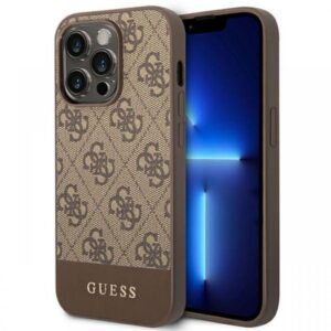 Guess Husa 4G Stripe Logo iPhone 14 Pro Gri Guess Husa 4G Stripe Logo iPhone 14 Pro Gri