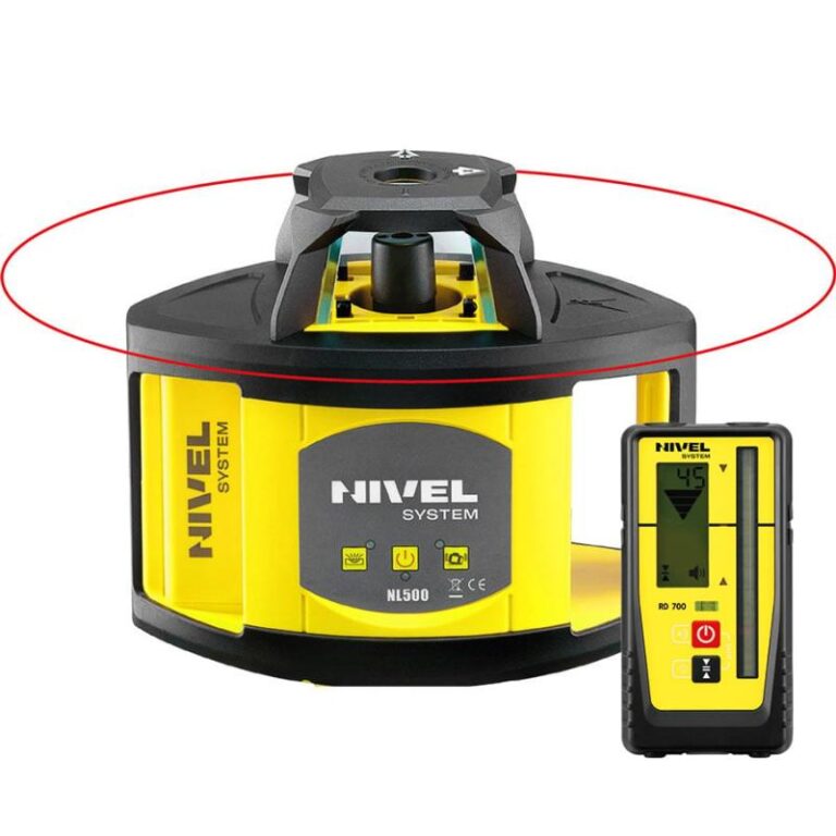 Laser rotativ Nivel System NL500R Digital, fascicul rosu, operare cu un plan orizontal, raza de actiune 500m