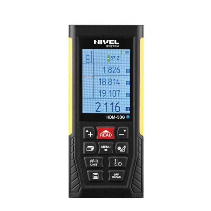 Telemetru laser Nivel System HDM-50G cu masurare pe distanta variabila, cu fascicul laser verde foarte vizibil Telemetru laser Nivel System HDM-50G cu masurare pe distanta variabila, cu fascicul laser verde foarte vizibil