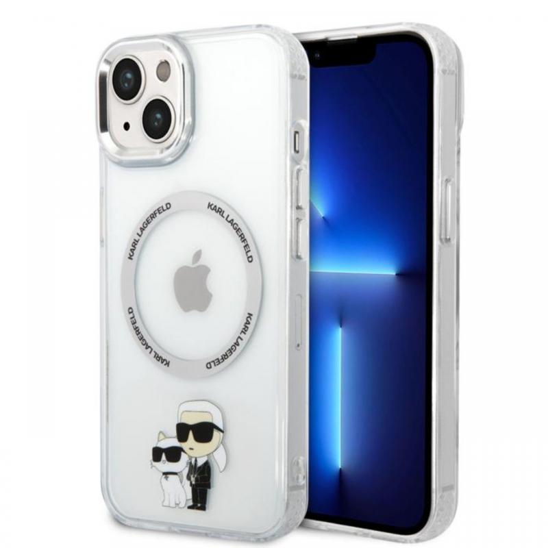 Karl Lagerfeld Husa MagSafe Karl & Choupette iPhone 15 Plus Transparent Karl Lagerfeld Husa MagSafe Karl & Choupette iPhone 15 Plus Transparent