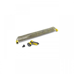 Set starter pentru irigare Karcher: Furtun in forma de spirala, 10 m, Pistol pentru stropire, Conectori Set starter pentru irigare Karcher: Furtun in forma de spirala, 10 m, Pistol pentru stropire, Conectori