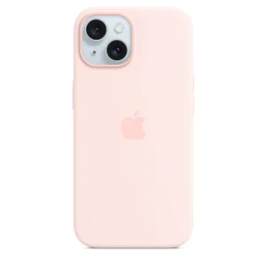 Husa de protectie Apple cu MagSafe pentru iPhone 15 Silicon Light Pink Husa de protectie Apple cu MagSafe pentru iPhone 15 Silicon Light Pink