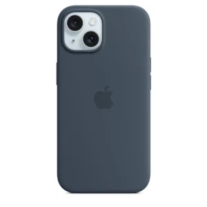 Husa de protectie Apple cu MagSafe pentru iPhone 15 Silicon Storm Blue Husa de protectie Apple cu MagSafe pentru iPhone 15 Silicon Storm Blue
