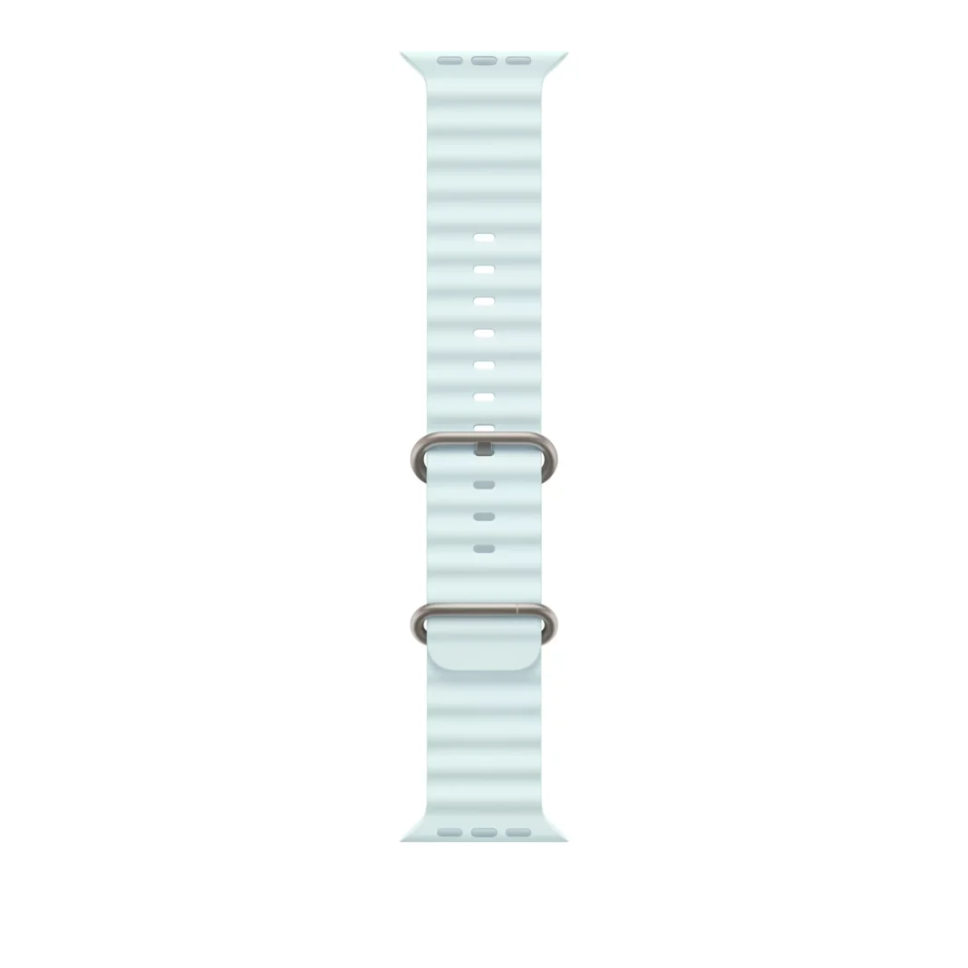 Curea Smartwatch Apple pentru Apple Watch 49mm Ice Blue Ocean Band Natural Titanium Finish Curea Smartwatch Apple pentru Apple Watch 49mm Ice Blue Ocean Band Natural Titanium Finish