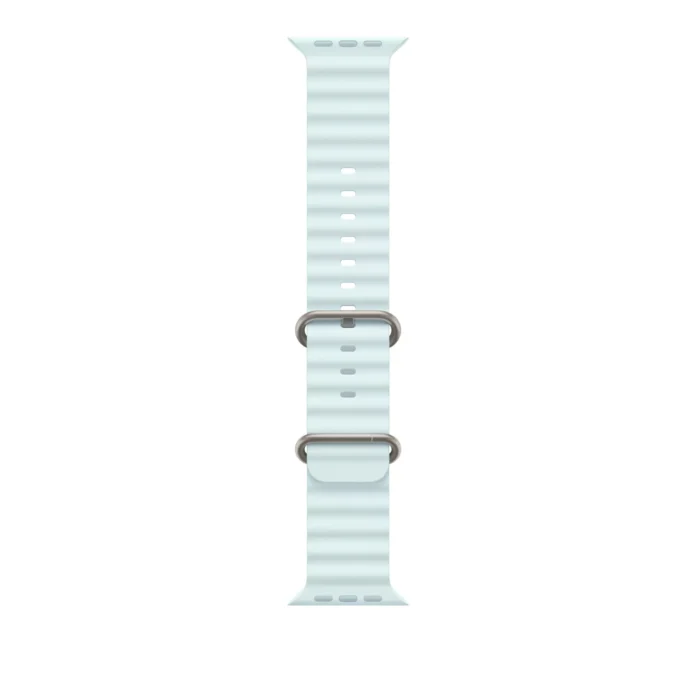 Curea Smartwatch Apple pentru Apple Watch 49mm Ice Blue Ocean Band Natural Titanium Finish Curea Smartwatch Apple pentru Apple Watch 49mm Ice Blue Ocean Band Natural Titanium Finish
