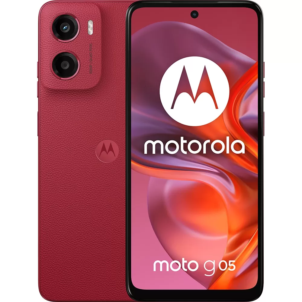Telefon Mobil Motorola Moto G05 64GB Flash 4GB RAM Dual SIM 4G Plum Red Telefon Mobil Motorola Moto G05 64GB Flash 4GB RAM Dual SIM 4G Plum Red