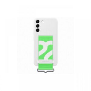Husa Originala Samsung Galaxy S22 Silicone Cover with Strap White Husa Originala Samsung Galaxy S22 Silicone Cover with Strap White