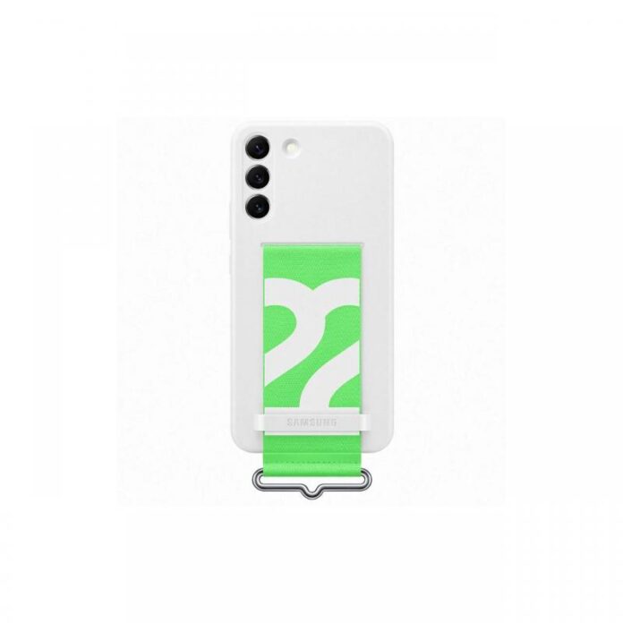 Husa Originala Samsung Galaxy S22 Silicone Cover with Strap White Husa Originala Samsung Galaxy S22 Silicone Cover with Strap White