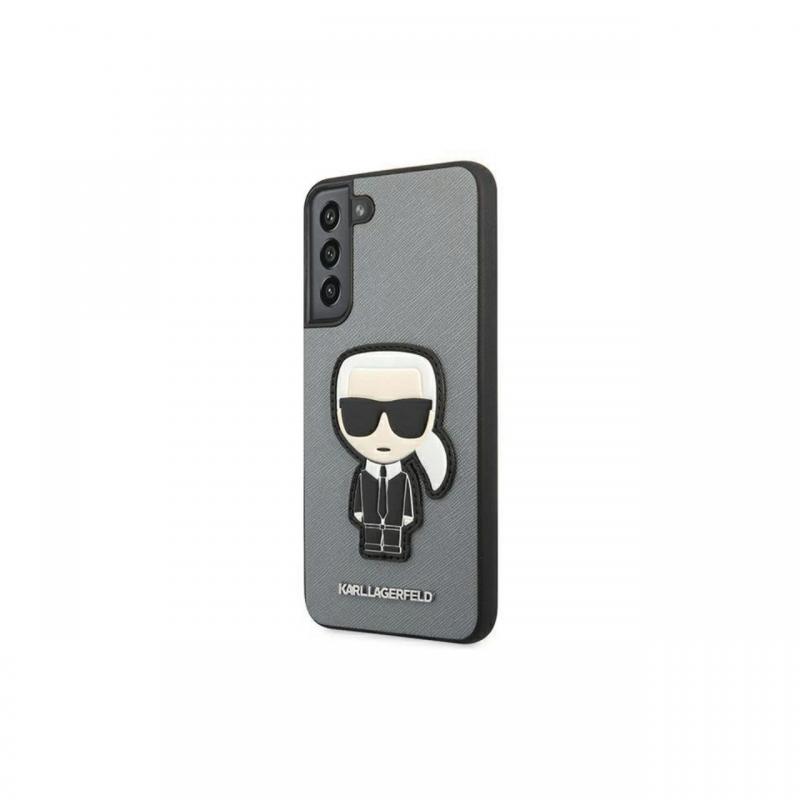 Husa Samsung Galaxy S22 Plus Karl Lagerfeld Saffiano Ikonik Karl`s Patch Negru Husa Samsung Galaxy S22 Plus Karl Lagerfeld Saffiano Ikonik Karl`s Patch Negru