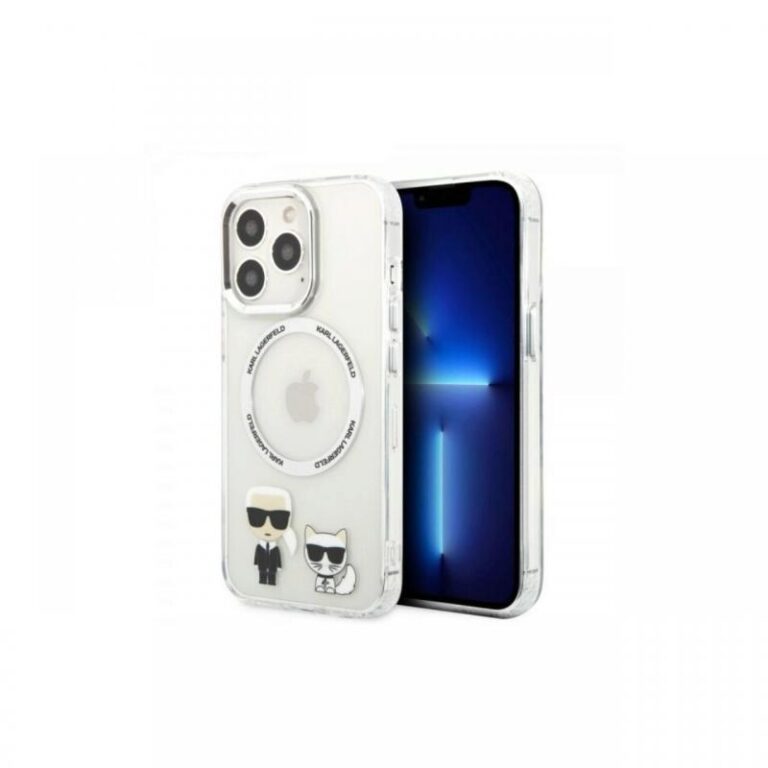 Husa Magsafe iPhone 13 Pro Max Karl Lagerfeld Karl & Choupette Transparent