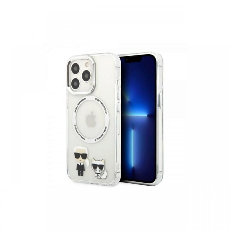 Husa Magsafe iPhone 13 Pro Max Karl Lagerfeld Karl & Choupette Transparent Husa Magsafe iPhone 13 Pro Max Karl Lagerfeld Karl & Choupette Transparent
