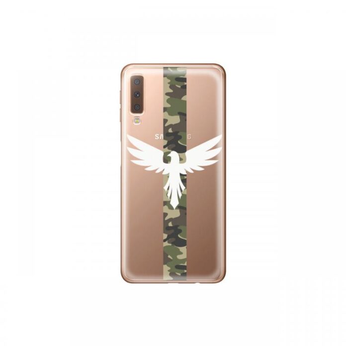 Husa Samsung Galaxy A7 (2018) Lemontti Silicon Art Army Eagle Husa Samsung Galaxy A7 (2018) Lemontti Silicon Art Army Eagle
