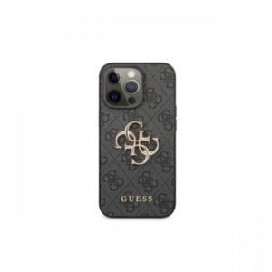Husa iPhone 13 Pro Max Guess PU 4G Metal Logo Gri Husa iPhone 13 Pro Max Guess PU 4G Metal Logo Gri