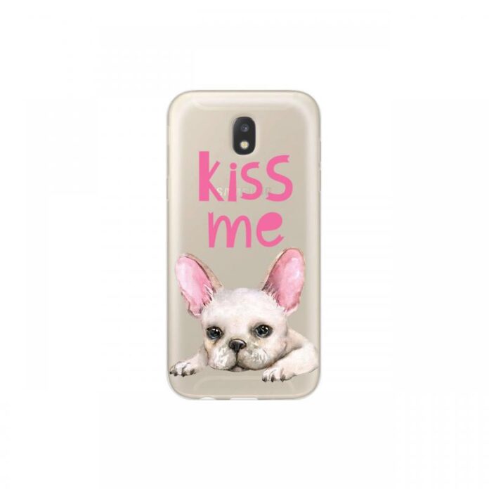 Husa Samsung Galaxy J3 (2017) Lemontti Silicon Art Pug Kiss Husa Samsung Galaxy J3 (2017) Lemontti Silicon Art Pug Kiss