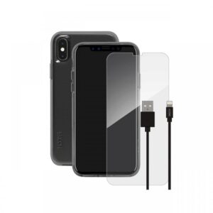 Pachet Husa Clear + Cablu Lightning + Folie Sticla Skech pentru iPhone XS / X Pachet Husa Clear + Cablu Lightning + Folie Sticla Skech pentru iPhone XS / X