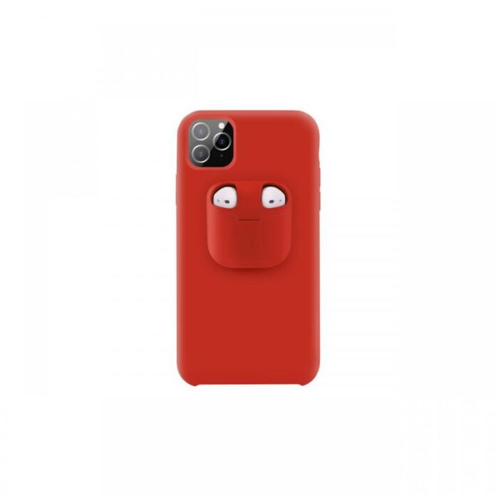 Husa iPhone 11 Pro Lemontti Liquid Silicone with Apple AirPods Case Dark Green Husa iPhone 11 Pro Lemontti Liquid Silicone with Apple AirPods Case Dark Green