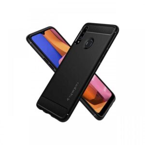 Husa Samsung Galaxy A20s Spigen Rugged Armor Matte Black Husa Samsung Galaxy A20s Spigen Rugged Armor Matte Black