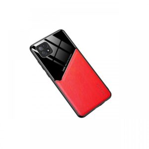 Husa Oppo A72 Lemontti Leather + Organic Glass Red Husa Oppo A72 Lemontti Leather + Organic Glass Red