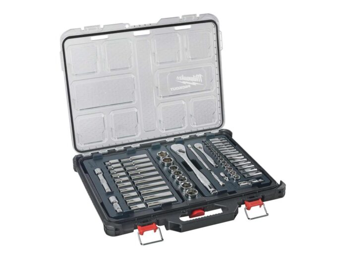 Set chei tubulare Milwaukee, 1/4 si 1/2, 63 bucati, 4932493661 Set chei tubulare Milwaukee, 1/4 si 1/2, 63 bucati, 4932493661