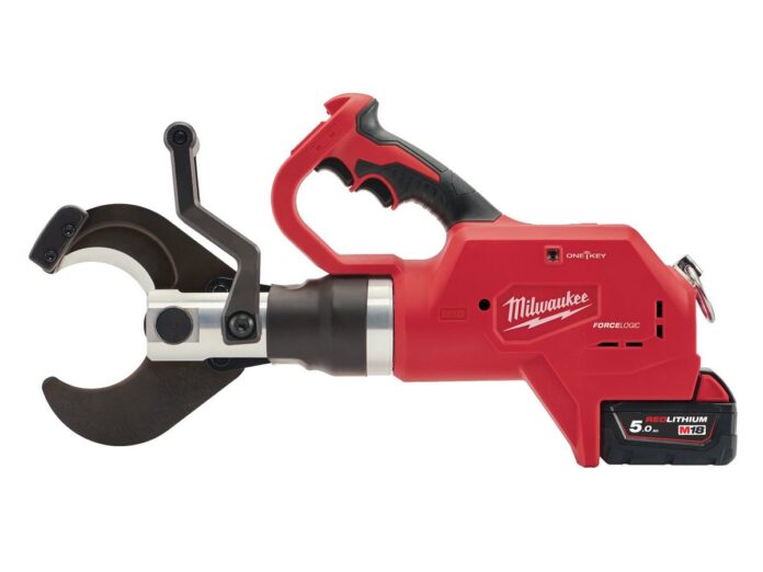 Taietor hidraulic pentru cabluri subterane Milwaukee M18 FORCE LOGIC, motor fara perii, functie ONE-KEY, 2x acumulatori, 1x incarcator, 4933459269 Taietor hidraulic pentru cabluri subterane Milwaukee M18 FORCE LOGIC, motor fara perii, functie ONE-KEY, 2x acumulatori, 1x incarcator, 4933459269
