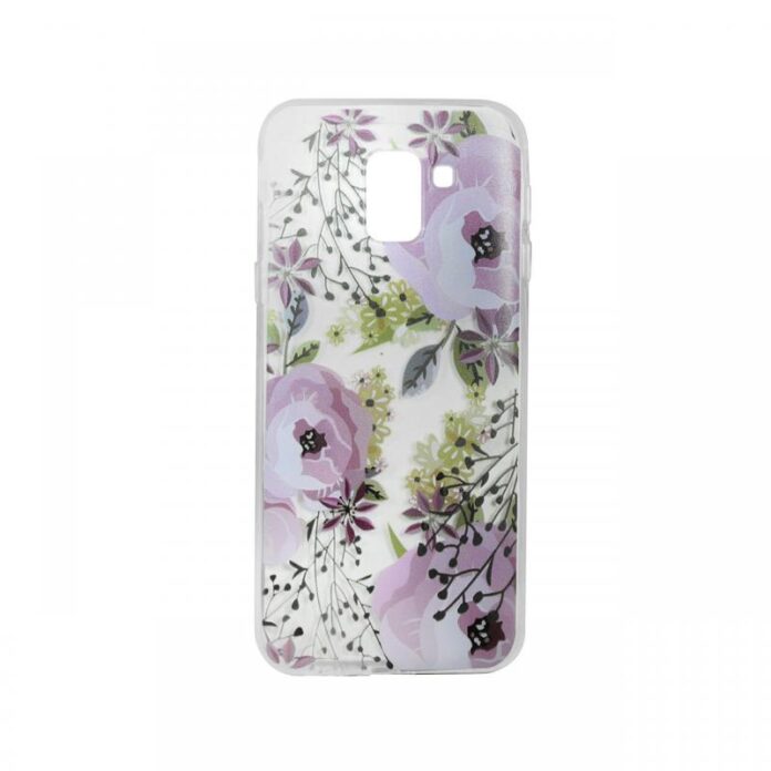 Husa Samsung Galaxy J6 (2018) Lemontti Silicon Art Flowers Husa Samsung Galaxy J6 (2018) Lemontti Silicon Art Flowers